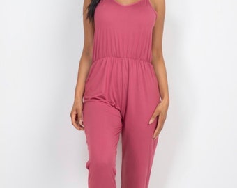 Jumpsuit met spaghettibandjes