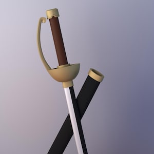 Gol D. Roger Sword, Ace - STL Files for 3D Printing & Cosplay (Sword and Sheath)