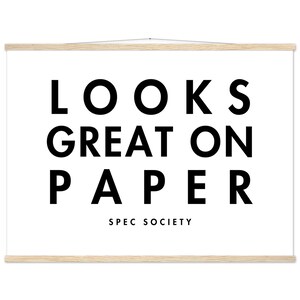 SE VE GENIAL EN PAPEL - Póster horizontal de papel mate premium con colgador