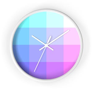Pastel Color Cube Wall Clock: Modern Home Decor, Fun Kids Room Clock