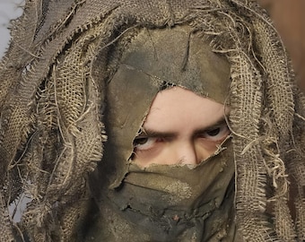 Handmade "The Stalker" Horror Mask: Cosplay Costume, Haunted Attraction