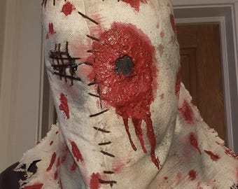 Handmade Bloody Slasher Mask: Horror Cosplay Costume