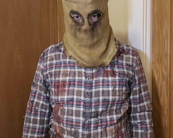 Frightful Flannel Costume Shirt: Haunted Horror Cosplay (L)
