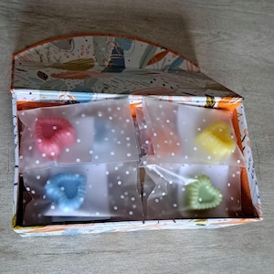 Coffret Noël 20 coeurs parfums variés dans sac organza (plus de boîte carton)