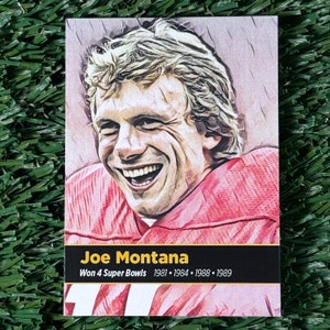 Joe Montana Art Card 1/100 RetroArt CHF ACEO 49ers Super Bowl Sports Football San Francisco 49ers