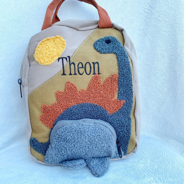 Personalized Dino Backpack,Embroidered baby/ toddler backpack,  School Backpack for Kids, Bag,Name bag ,Cute Bag for Kids,Child Gifts