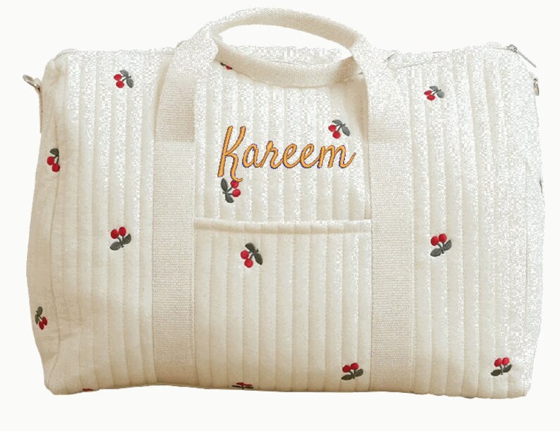 Embroidered name Large Baby Hospital Bag, Baby Diaper Bag, Mommy Bag Quilted Bag Big Nappy Bag Labour Luggage Bag Travel Tote Gift for Mom zdjęcie 3