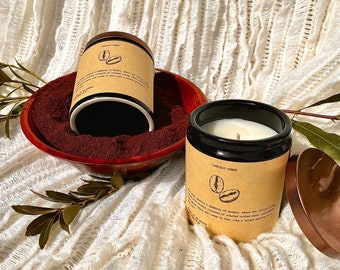 Barista's Blend Coffee Candle | Coffee and Cocoa | Soy, Beeswax Candle | Cozy Ambiance | Coffee Shop | Single Wick | Clean | 40+ HOUR BURN