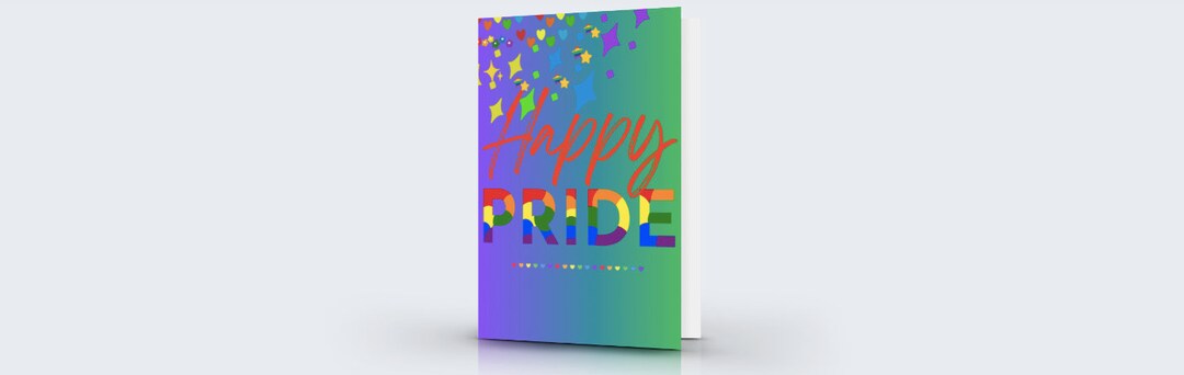 LGBTQ Pride Greeting Card With Rainbow Confetti - Etsy