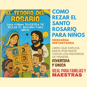 Spanish Rosary Prayer Guide for Catholic Kids (Digital Download)