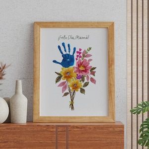 Spanish Mothers Day Handprint Art: DIY Gift (Digital Download)