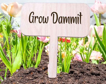 Funny Plant Stakes Eco Friendly Markers Spring gifts Plant Markers Garden Stakes Home WoodenGarden Decor Plant Accessory Funny Plant Markers