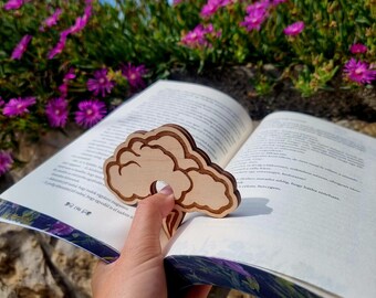 Personalized Storm Page Holder & Custom Wooden Bookmark Set