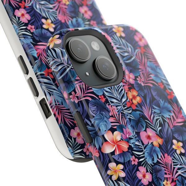 Tropical Paradise Floral MagSafe Case - Enveloppe intégrale résistante aux chocs pour iPhone