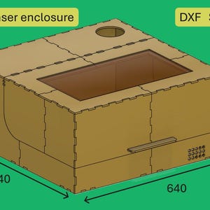 Enclosure E01 Sculpfun s30 Pro Max, Atomstack A20 Pro plans DXF, 6mm,  1/4 inch
