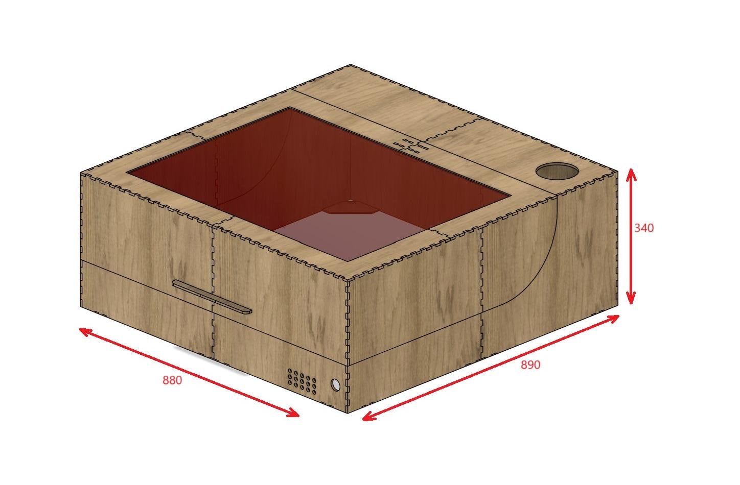 Enclosure E04 (Sculpfun S30 Ultra) DXF plans