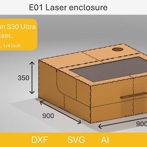 Enclosure E04 (Sculpfun S30 Ultra) DXF plans