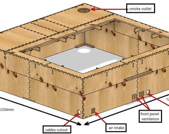 Enclosure E06 - AtomStack A70 Max Enclosure plans / DXF