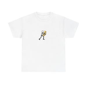 Tuba Player Illustration Tee | Tiny Brass Instrument Music Shirt