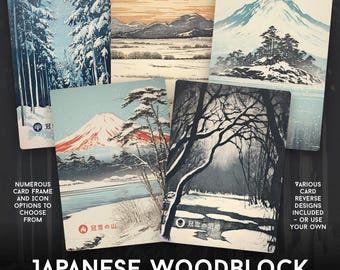 Basic Lands - Japanese Woodblock Print Style – Print Ready Digital