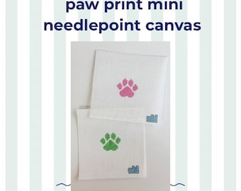 Paw Print Mini Needlepoint Canvas