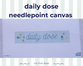 Daily Dose Pill Organizer Needlepoint Canvas
