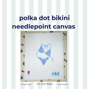 Lienzo bordado con diseño de bikini de lunares