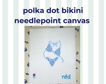 Prickig bikini med nålspets i canvas