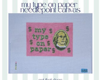 My Type on Paper Needlepoint Canvas