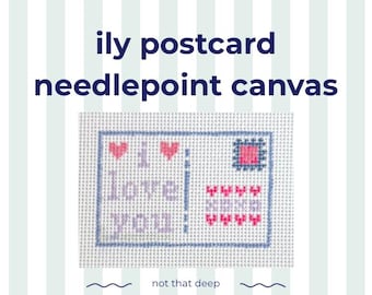 ILY Postcard Needlepoint Canvas