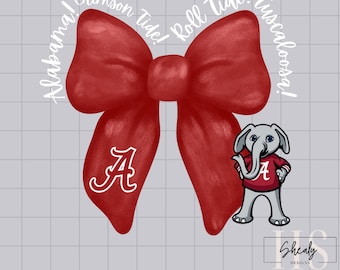Alabama Bow PNG|Football PNG|Roll Tide PNG