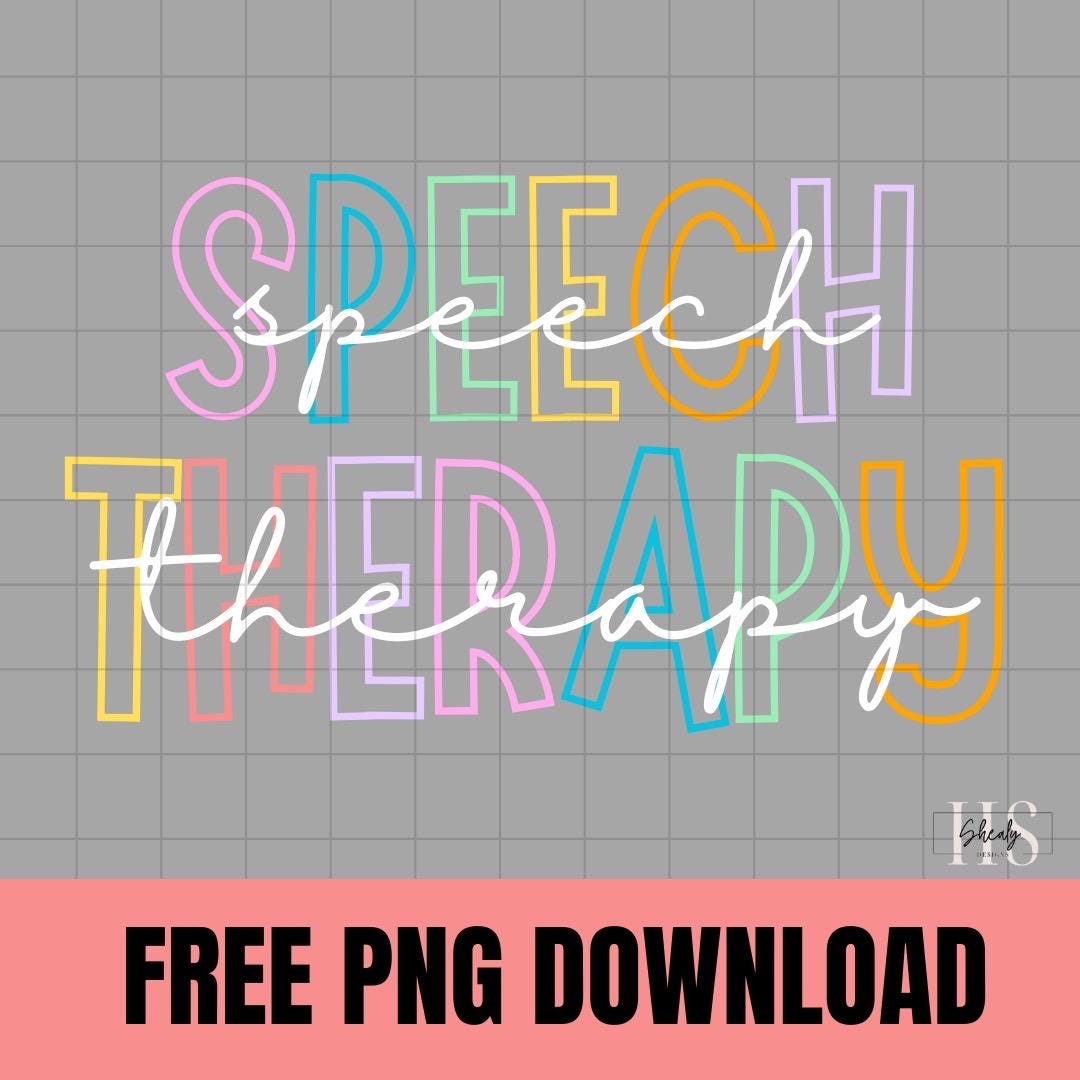 Colorful Speech Therapy PNG | Job PNG (digital Download) - Etsy