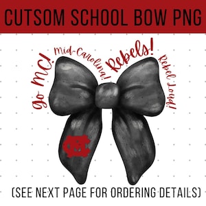 Custom School Bow Mascot PNG