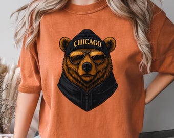 Comfort Colors® Vintage Chicago Football Shirt, Trendy Fan Gifts, Game Day Outfit, Vintage Sports T-Shirt, Chicago Bears Fan Shirts
