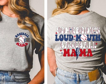 Linda camisa de mamá de béisbol, camiseta de mamá de béisbol, regalo del día de las madres para mamá de béisbol, regalo para mamá amante del béisbol, camisa de mamá de temporada de béisbol