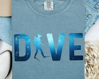 Comfort Colors® Scuba Diving Shirt, Diving Shirt, Scuba Diving Gift, Scuba Diver Gift, Scuba Diver Shirt, Deep Sea Diver, Diver Shirt Gift