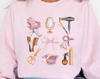 Hair Stylist Sweatshirt, Cute Hairstylist Sweater, Hair Dresser Hoodie, Gift For Hair Stylist, Hair Dresser Gift, Hair Therapist Sweatshirt
