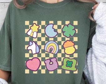 Comfort Colors® Lucky Charm Shirt, Shamrock Rainbow Shirt, St Patricks Day Shirt, St Patricks Shirt, Lucky Shirt, St Patty's Good Luck Shirt