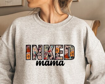 Felpa per mamma inchiostrata, maglione per mamma tatuaggio, maglione per mamma tatuaggio cool, camicia per mamma inchiostrata, maglietta per mamma tatuaggio cool, abbigliamento per mamma tatuaggio