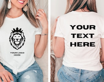 Custom Compony Logo And Text Shirt, Custom Logo Front and Back Shirt, Custom Brand Shirt, Custom Text Photo Shirt, Personalized Logo T-Shirt