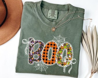 Comfort Colors® Boo Halloween Shirt, Halloween Gifts, Ghost Shirt, Halloween Costume, Halloween Party Shirt, Boo Shirt For Kids Halloween