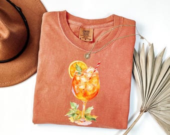 Comfort Colors® Aperol Spritz Shirt, Aperol T-Shirt , Alcohol Shirts, Beach Drinking Party Shirt, Aperol Statement T-Shirt, Summer Shirts
