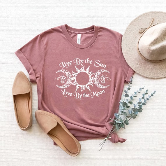 Live By The Sun Love By The Moon Shirt, Sun And Moon T-Shirt, Astrology Shirt, Celestial Moon Shirt, Spiritual Moon T-Shirt, Mystic Moon Tee