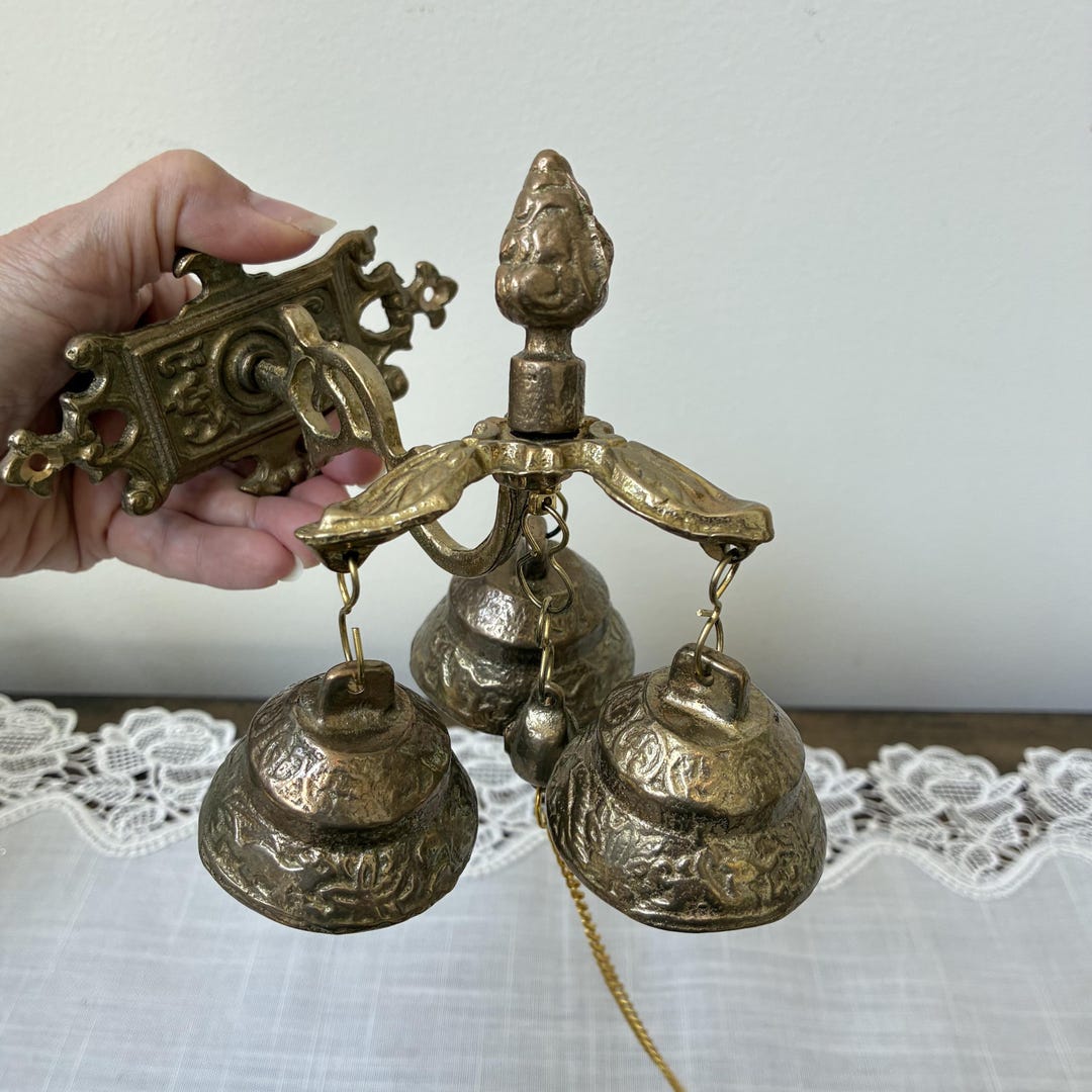 Vintage Solid Brass Shopkeeper's Bell / Store Doorbell - Etsy