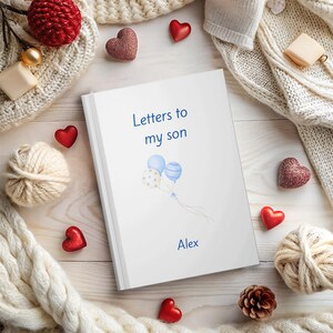 Globos para bebé, Cartas para bebé, Regalo considerado para nueva mamá/papá, Regalo para bebé nuevo, Diario personalizado, Diario personalizado, Personalizado