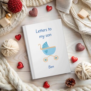 Cochecito de bebé, Cartas para bebé, Regalo considerado para nueva mamá/papá, Regalo para bebé nuevo, Diario personalizado, Diario personalizado, Personalizado
