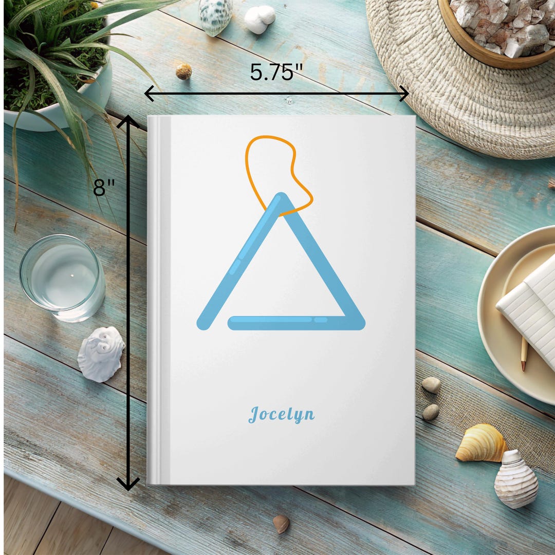 Triangular Journal Triangle Musical Instruments Personalized Hardcover Journal, Custom ...