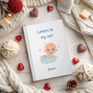 Bebé en la nube, Cartas para bebé, Regalo considerado para nueva mamá/papá, Regalo para bebé nuevo, Diario personalizado, Diario personalizado, Personalizado