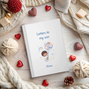 Bebé con globos, Cartas para bebé, Regalo considerado para nueva mamá/papá, Regalo para bebé nuevo, Diario personalizado, Diario personalizado, Personalizado