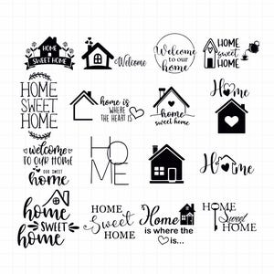 Home Sweet Home SVG Bundle, Home Sweet Home SVG - PNG Design, Home Sweet Home Cricut Cutfile Bundle, Sweet House Instant Download